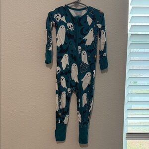 Little Sleepies - Teal Ghost Print (Glow in the Dark) Kids Pyjamas